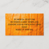 TEMPLATE VAN DE POMPKINETEXTUURKAART VISITEKAARTJE (Voorkant)