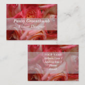TEMPLATE VAN DE roos FLORAL BUSINESS CARD Visitekaartje (Voorkant / Achterkant)