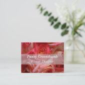 TEMPLATE VAN DE roos FLORAL BUSINESS CARD Visitekaartje (Staand voorkant)