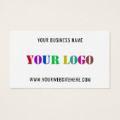 Template voor aangepaste Logo-visitekaartjes voor  Visitekaartje (Voorkant)