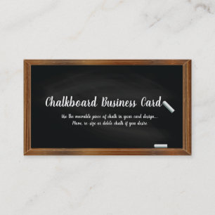 Template voor Blackboard en Chalk Business Card Visitekaartje