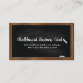 Template voor Blackboard en Chalk Business Card Visitekaartje (Voorkant)