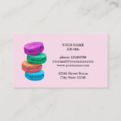 Template voor de bakkerij van Macarons Visitekaartje (Achterkant)