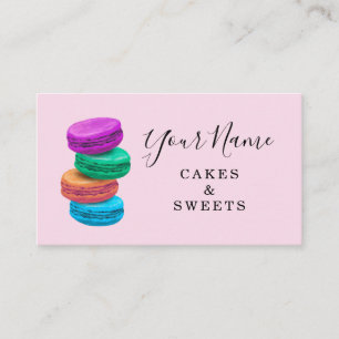 Template voor de bakkerij van Macarons Visitekaartje