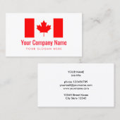 Template voor de logo van Canadese vlagbedrijf Visitekaartje (Voorkant / Achterkant)