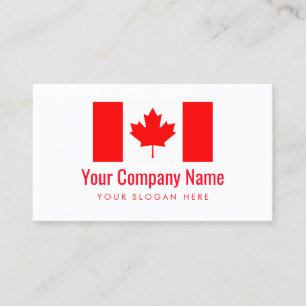 Template voor de logo van Canadese vlagbedrijf Visitekaartje