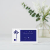 Template voor de Luxe Real Estate Agent Business C Visitekaartje (Staand voorkant)