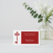 Template voor de Luxe Real Estate Agent Business C Visitekaartje (Staand voorkant)