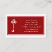 Template voor de Luxe Real Estate Agent Business C Visitekaartje (Achterkant)