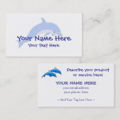 Template voor Dolphin Dance-visitekaartje Visitekaartje (Voorkant / Achterkant)