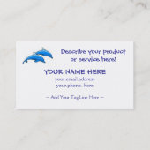 Template voor Dolphin Dance-visitekaartje Visitekaartje (Achterkant)
