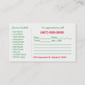 Template voor een Afrikaanse Hair Braiding Busines Afsprakenkaartje (Achterkant)