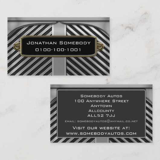 Template voor een automatische handelskaart 5 visitekaartje (Voorkant / Achterkant)