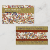 TEMPLATE VOOR ELEGANT FLOWERED BUSINESS CARD VISITEKAARTJE (Voorkant / Achterkant)