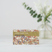 TEMPLATE VOOR ELEGANT FLOWERED BUSINESS CARD VISITEKAARTJE (Staand voorkant)