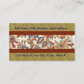 TEMPLATE VOOR ELEGANT FLOWERED BUSINESS CARD VISITEKAARTJE (Achterkant)