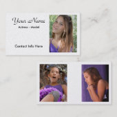 Template voor headshot Actor Business Card Visitekaartje (Voorkant / Achterkant)