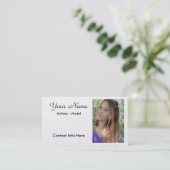 Template voor headshot Actor Business Card Visitekaartje (Staand voorkant)