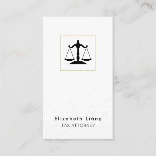 Template voor visitekaartje voor advocaat (Voorkant)