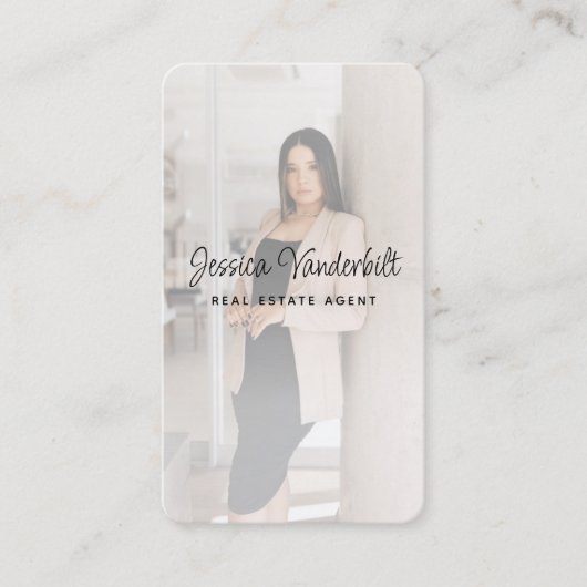 Template voor visitekaartje voor makelaar in onroe (Voorkant)