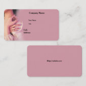 TEMPLATE voor visitekaartjes voor NAILS (Voorkant / Achterkant)