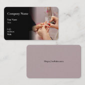 TEMPLATE voor visitekaartjes voor NAILS (Voorkant / Achterkant)