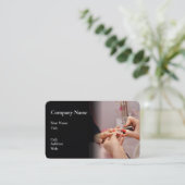 TEMPLATE voor visitekaartjes voor NAILS (Staand voorkant)