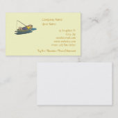 Template voor Vissende visitekaartjes op de dag va (Voorkant / Achterkant)