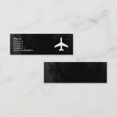 Template voor vliegtuigvisitekaartje mini visitekaartje (Voorkant / Achterkant)