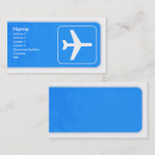 Template voor vliegtuigvisitekaartje visitekaartje (Voorkant / Achterkant)
