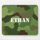 Template White Text on Military Style Camouflage Muismat (Voorkant)