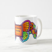 Templated Butterfly & Flower Design COFFEE MOK (Voorkant rechts)