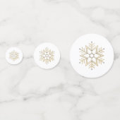 TemplateNF Silver & Gold Snowflakes Table Confetti (Achterkanten)