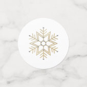 TemplateNF Silver & Gold Snowflakes Table Confetti (Kleine voorkant)