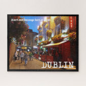 Temple Bar, Dublin, aangepaste tekst Legpuzzel (Horizontaal)