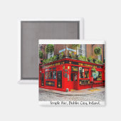 Temple Bar, Dublin City, Ierland Magneet (Voorkant / Achterkant)