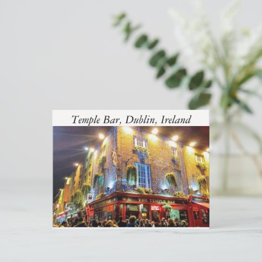 Temple Bar, Dublin, Ierland Briefkaart (Staand voorkant)