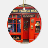 Temple Bar, Dublin, Ierland, kerstversiering Keramisch Ornament (Links)