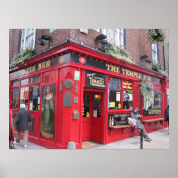 "Temple Bar" — Dublin, Ierland Poster