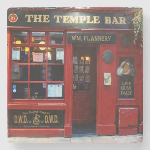 Temple Bar, Dublin, Irish Pub Marble Onderzetter. Stenen Onderzetter