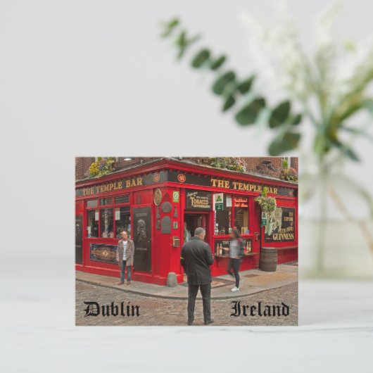 Temple Bar in Dublin, Ierland Briefkaart (Staand voorkant)