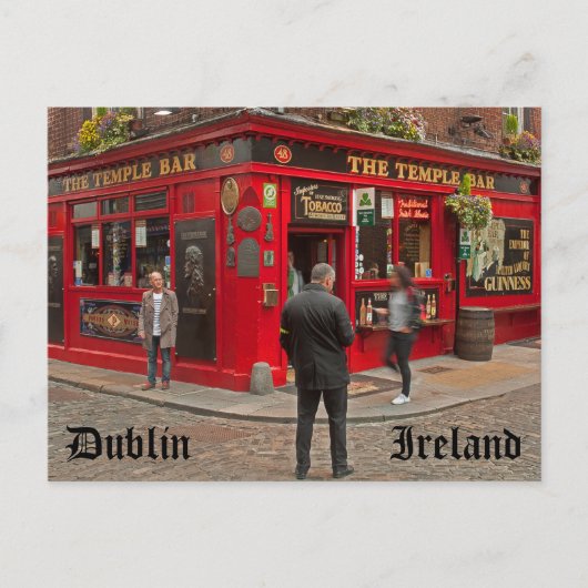 Temple Bar in Dublin, Ierland Briefkaart (Voorkant)