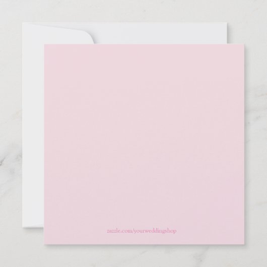 Temple Bruiloft Receptie Kaart Fancy Leaf Borders (Achterkant)