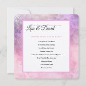 Temple bruiloft receptie uitnodigen-roze Waterverf Kaart (Voorkant)