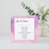 Temple bruiloft receptie uitnodigen-roze Waterverf Kaart (Staand voorkant)