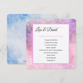 Temple bruiloft receptie uitnodigen-roze Waterverf Kaart (Voorkant / Achterkant)