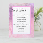 Temple bruiloft receptie uitnodigen-roze Waterverf Kaart (Staand voorkant)