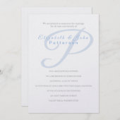 Temple bruiloft uitnodiging-laatste Initiaal Kaart (Voorkant / Achterkant)