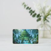 Temple Castle of the Secret Jade Throne Bookmark Visitekaartje (Staand voorkant)