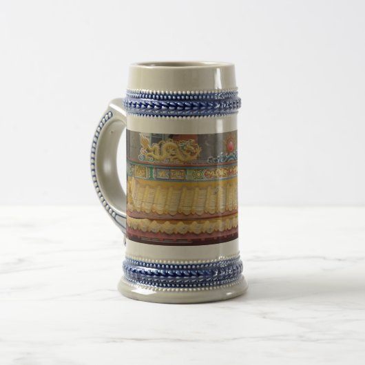 Temple Ceiling Grey/Blue 22 oz Stein Bierpul (Voorkant links)